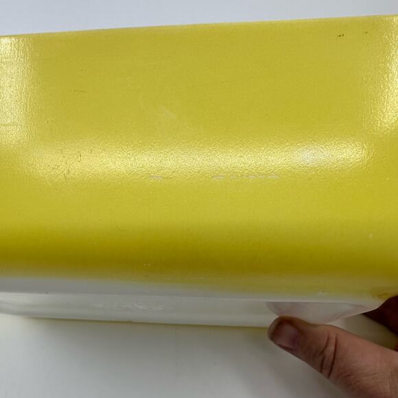 Vintage Pyrex 503 1.5 QT Refrigerator Dish Ovenware Bakeware Yellow w/ Clear Lid - Picture 10 of 15